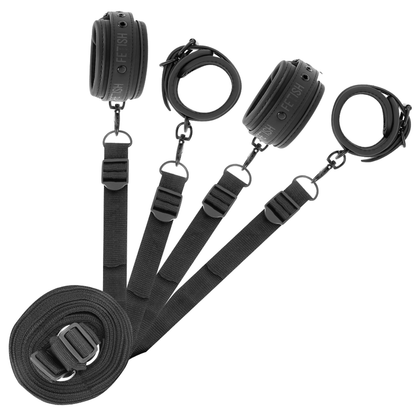 FETISH SUBMISSIVE - SET OF HANDCUFFS AND TIES WITH NOPRENE LINING - 2