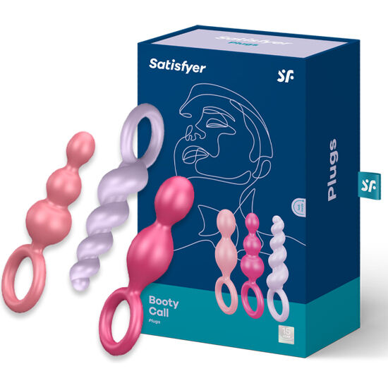 SATISFYER - SET OF 3 TRICOLOUR ANAL PLUGS