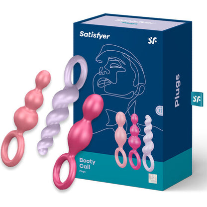 SATISFYER - SET OF 3 TRICOLOUR ANAL PLUGS