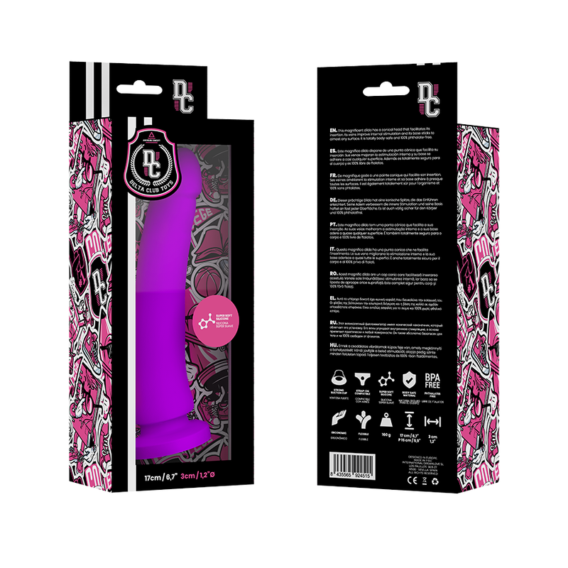 DELTA CLUB - TOYS LILAC DILDO MEDICAL SILICONE 17 CM -O- 3 CM - 2