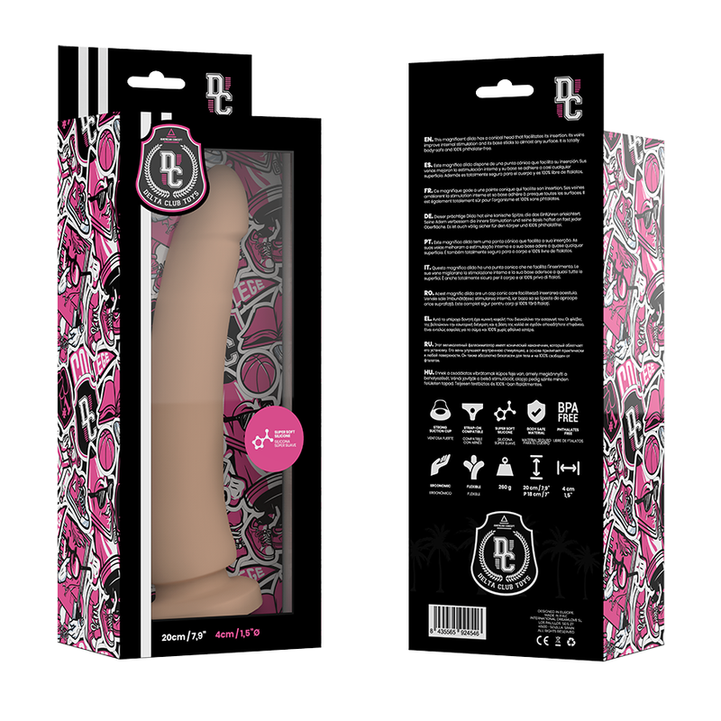 DELTA CLUB - TOYS NATURAL DILDO MEDICAL SILICONE 20 CM -O- 4 CM - 3
