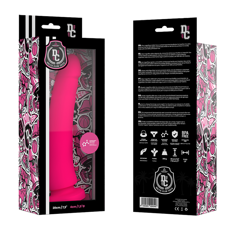DELTA CLUB - TOYS PINK DILDO MEDICAL SILICONE 20 CM -O- 4 CM - 5
