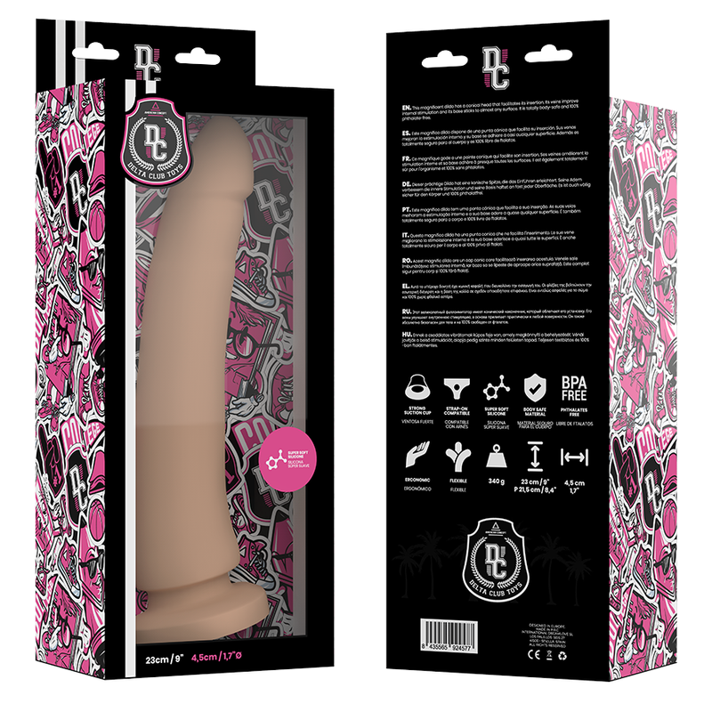 DELTA CLUB - TOYS NATURAL DILDO MEDICAL SILICONE 23 CM -O- 4.5 CM - 5
