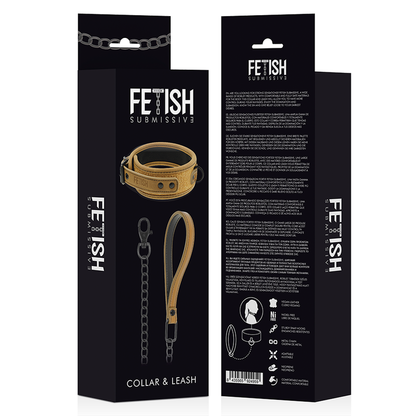 FETISH SUBMISSIVE ORIGEN - NEOPRENE LINED NECKLACE WITH CHAIN - 7