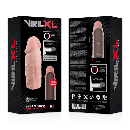 VIRILXL - LIQUID SILICONE V3 NATURAL PENIS EXTENSION - 1
