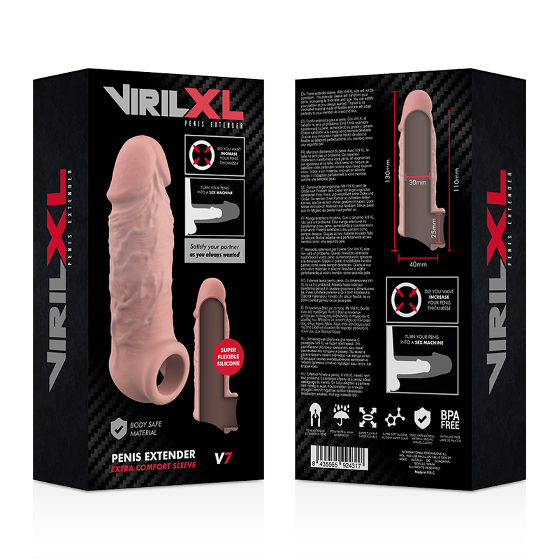 VIRILXL - LIQUID SILICONE V7 NATURAL PENIS EXTENSION - 7