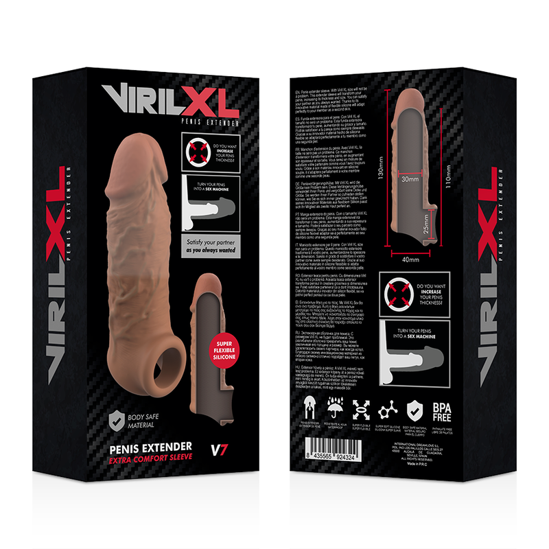 VIRILXL - LIQUID SILICONE V7 BROWN PENIS EXTENSION - 1