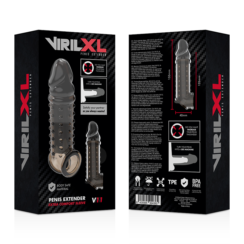 VIRILXL - PENIS EXTENSION AND SHEATH V11 BLACK - 8