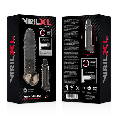 VIRILXL - PENIS EXTENSION AND SHEATH V11 BLACK - 8