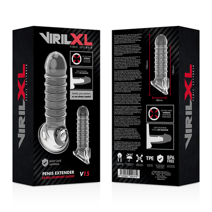 VIRILXL - PENIS EXTENSION AND SHEATH V15 TRANSPARENT - 4