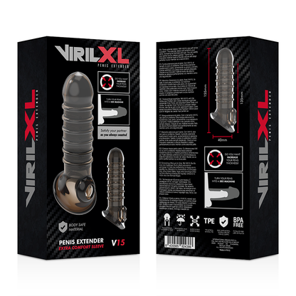 VIRILXL - PENIS EXTENSION AND SHEATH V15 BLACK - 8