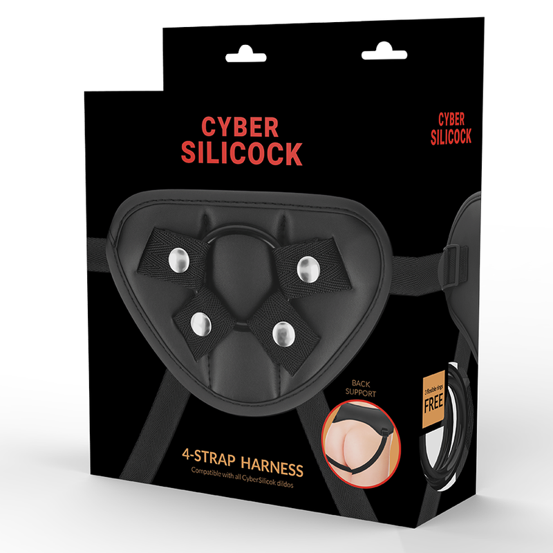 CYBER SILICOCK - STRAP-ON HARNESS WITH 3 RINGS FREE - 5