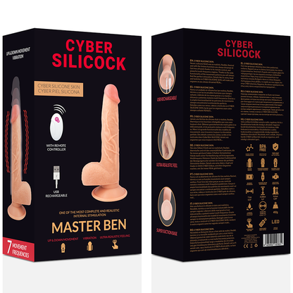 CYBER SILICOCK - REMOTE CONTROL REALISTIC MASTER BEN 23.88 CM -O- 4.3 CM - 6
