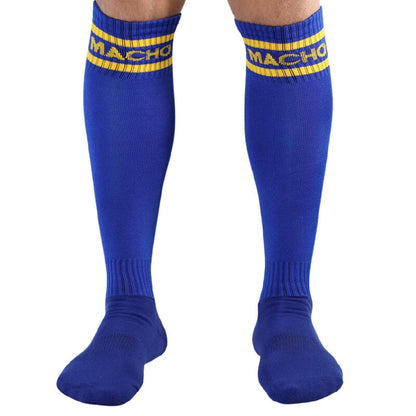 MACHO - LONG SOCKS ONE SIZE BLUE - ONE SIZE / PINK - 7