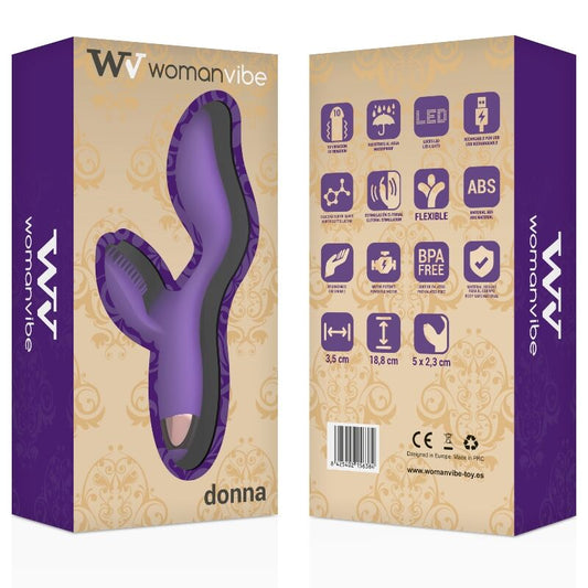 WOMANVIBE - DONNA RECHARGEABLE SILICONE VIBRATOR - 1