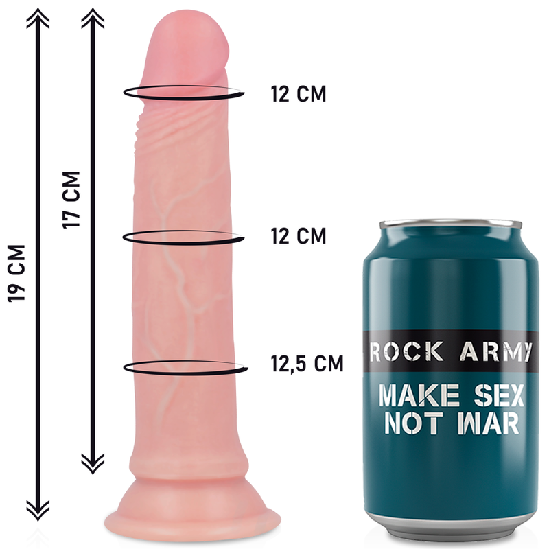 ROCKARMY - HARNESS + PREMIUM AVENGER LIQUID SILICONE DILDO 19 CM -O- 3.98 CM