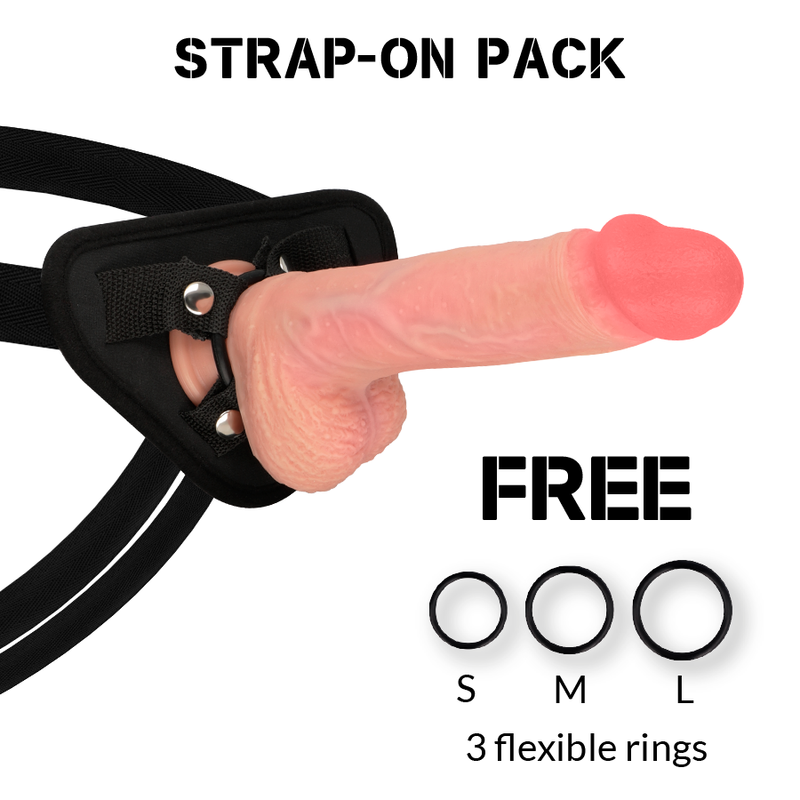 ROCKARMY - HARNESS + LIQUID SILICONE PREMIUM SPITFIRE REALISTIC 21 CM -O- 4.62 CM - 7