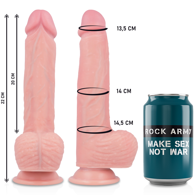 ROCKARMY - HARNESS + LIQUID SILICONE VIBRATOR APACHE PREMIUM REMOTE CONTROL 20.5 CM -O- 4.62 CM