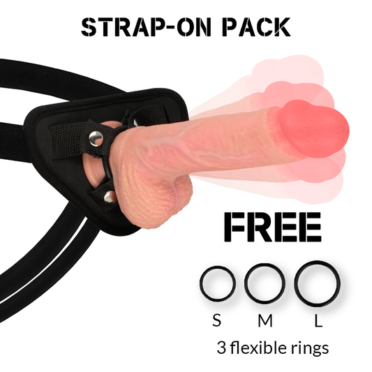 ROCKARMY - HARNESS + HAWK ROTATOR AND VIBRATOR 22 CM -O- 4.6 CM - 1
