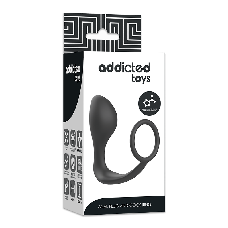 ADDICTED TOYS - ANAL PLUG WITH BLACK SILICONE RING - 3
