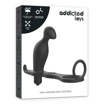 ADDICTED TOYS - ANAL PLUG WITH BLACK SILICONE RING 12 CM - 7