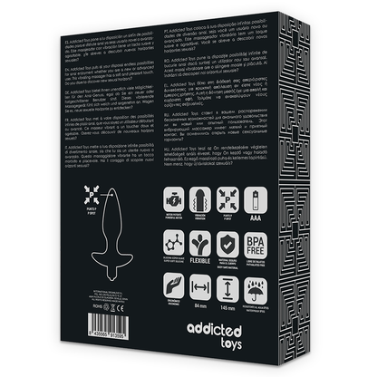 ADDICTED TOYS - MASSAGER PLUG ANAL WITH VIBRATION BLACK - 5