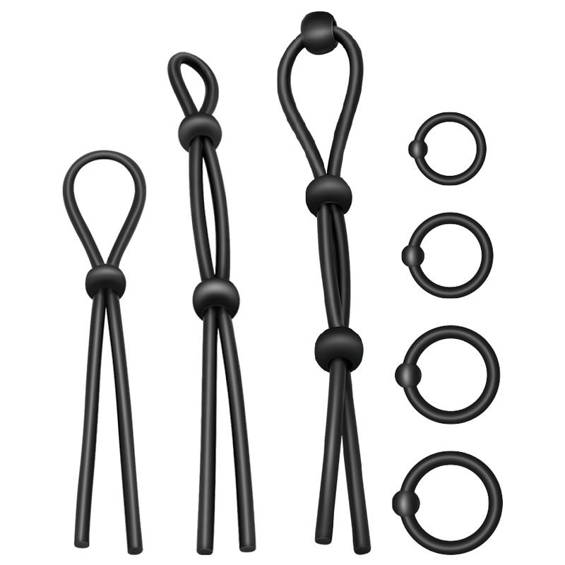 ADDICTED TOYS - FLEXIBLE SILICONE COCK RING SET 7 PIECES - 3